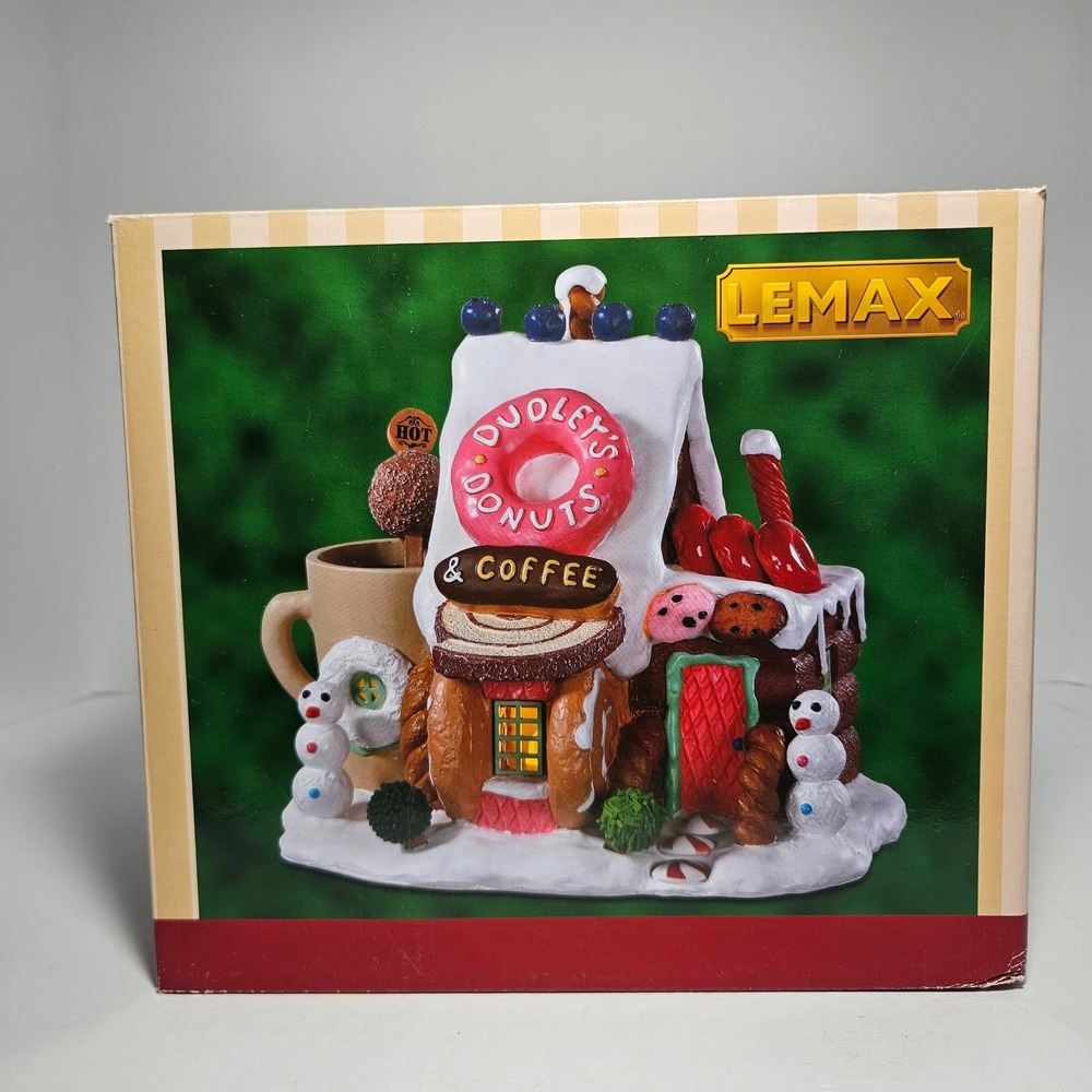 Lemax Sugar n Spice Dudleys Donuts & Coffee Lighted Village Building 95529 2019
